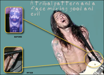 John Frusciante tattoos, left inner wrist