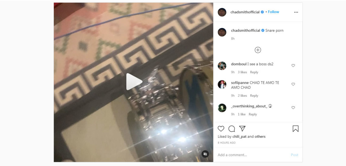 Chad Smith's instagram video, November 2020